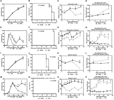 Characterization of anti-erythrocyte and anti-platelet antibodies in hemolytic anemia and thrombocytopenia induced by Plasmodium spp. and Babesiaspp. infection in mice